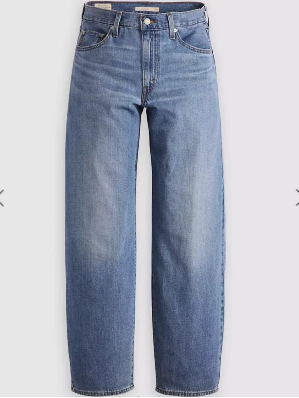 Levi's 28 x 30 Jeans Premium Baggy Dad Linen + Denim Lightweight Medium Wash NWT - Picture 11 of 15